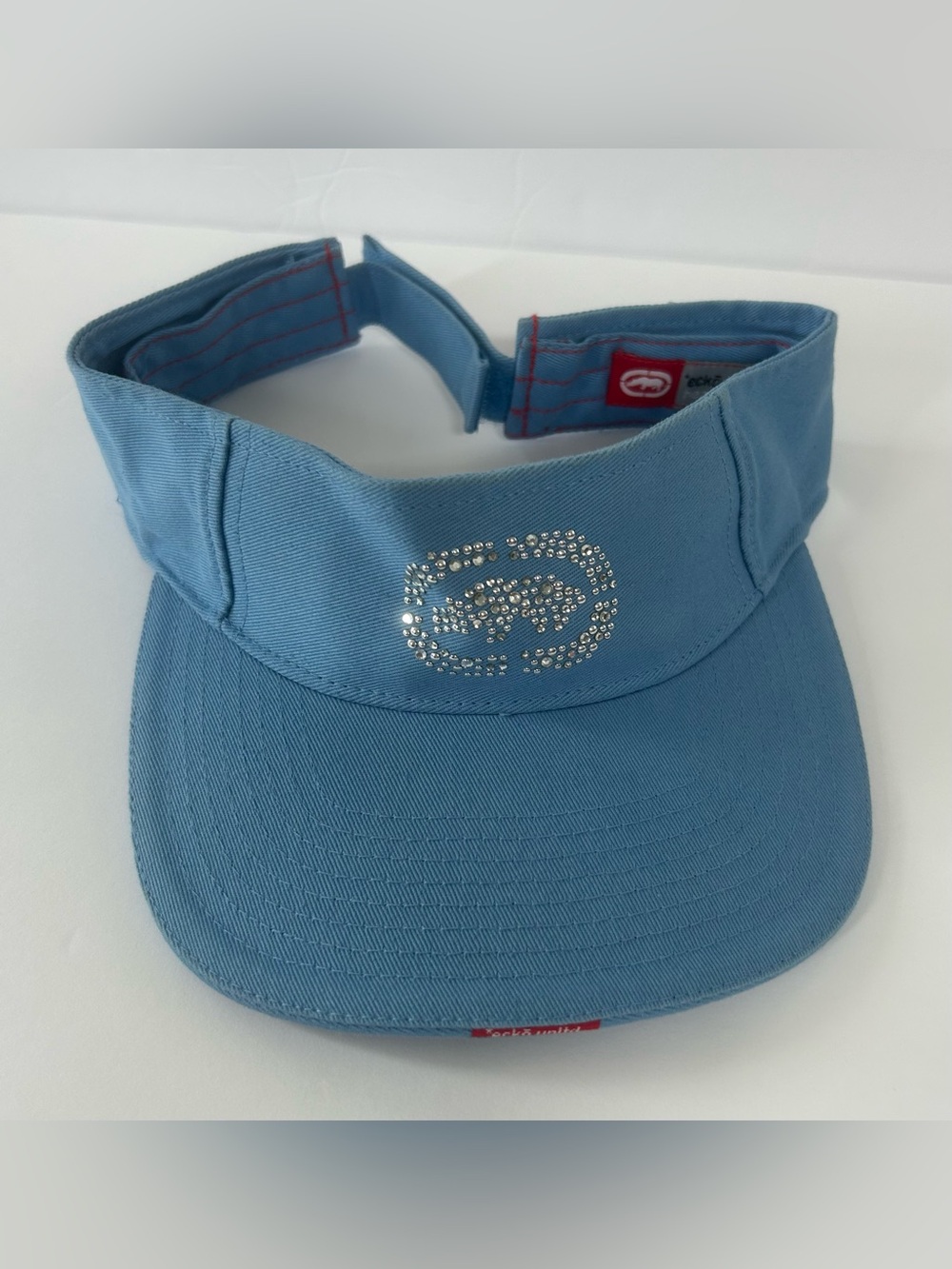 Marc Ecko Vintage Light Blue Kids Studs/Rhinestone Visor